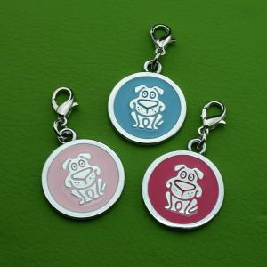 Étiquettes d'animal familier de QR code d'étiquette de main d'alliage de zinc en métal d'usine pour le chien ou le chat