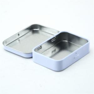 Boîte en métal rectangulaire élégante faite sur commande élégante de bidon pour l'emballage de bonbon de menthe