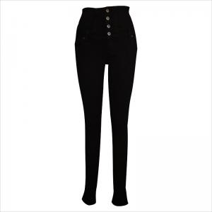 Jean skinny taille haute à quatre boutons WS1003