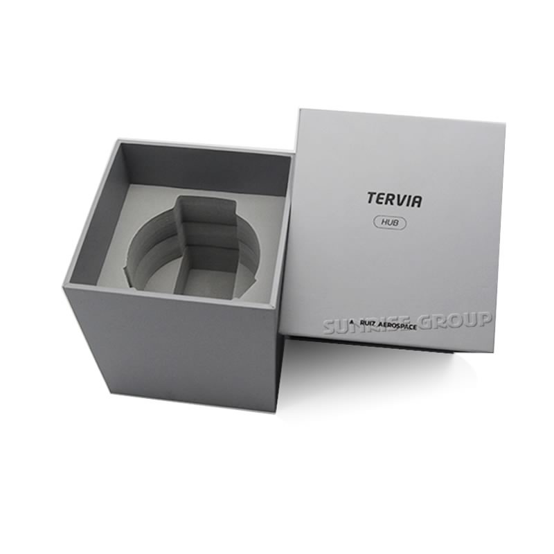 Boîte d'emballage personnalisée de montre de logo d'argent d'argent de carton