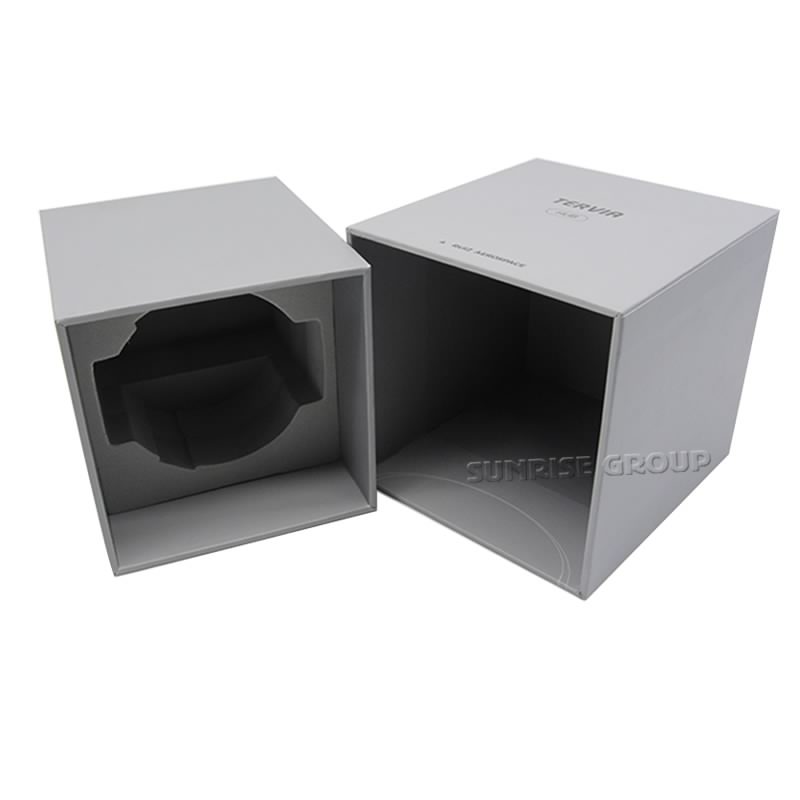 Boîte d'emballage personnalisée de montre de logo d'argent d'argent de carton