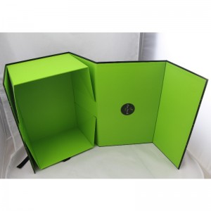 boîte d'emballage de papier cadeau aimant pliable avec ruban