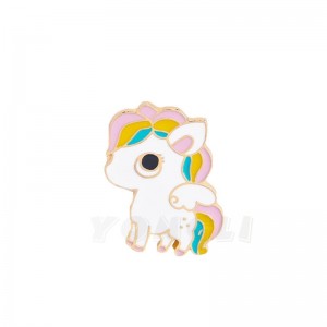 Personnalisé en métal dessin animé animal badge en alliage de zinc multicolore cuisson cuisson peinture broche joint fondre broche plaqué or