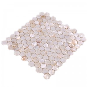 Tuile de mosaïque blanche d'hexagone pour la décoration de mur