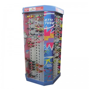 Présentoir adapté aux besoins du client de verres / support de plancher / affichage de crochet d'affichage de carton