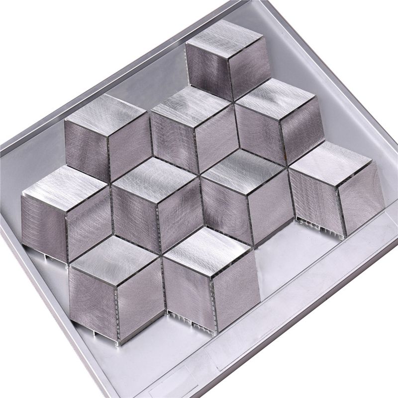 Carreaux de finition gris aluminium mat pour mur de cuisine de salle de bain