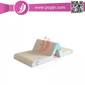 Grattoir pour chat en carton ondulé pour animaux de compagnie / caisse à gratter pour chat contenant de l'herbe à chat