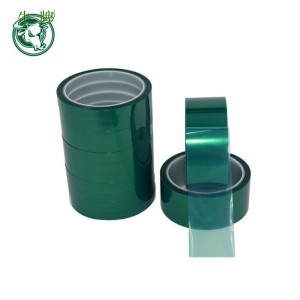 spécification personnalisée couleur verte PET film silicone ruban adhésif Masking Tape