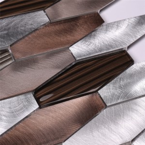 Les tuiles d'alliage d'aluminium en métal mélangent des tuiles en verre de mosaïque