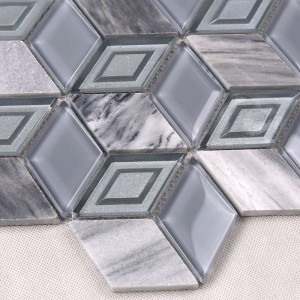 Mosaïque en forme de diamant 3D vente chaude hexagone tuiles philippines et l'Egypte