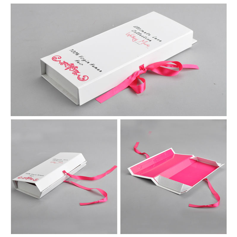 Boîte à papier personnalisée avec ruban