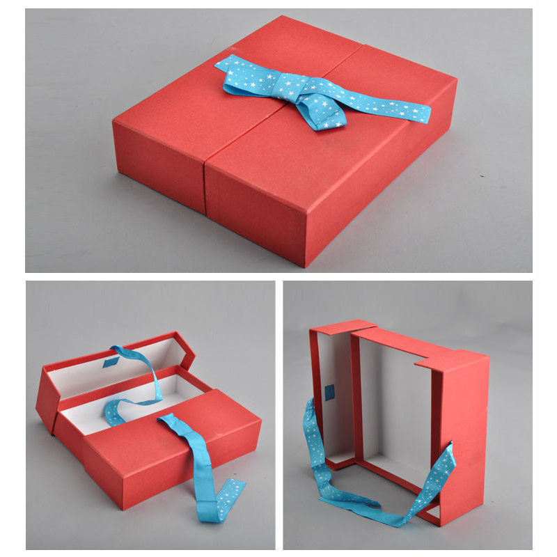 Boîte à papier personnalisée avec ruban