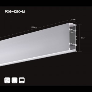 Profilé en U en aluminium 6063 T5 anodisé argent pour éclairage à LED