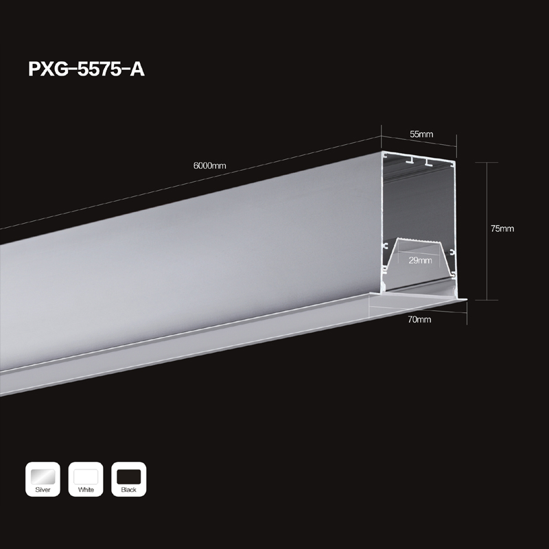 Profilé en aluminium 6063 en aluminium à bande de LED avec clip de fixation pour capuchon d'extrémité