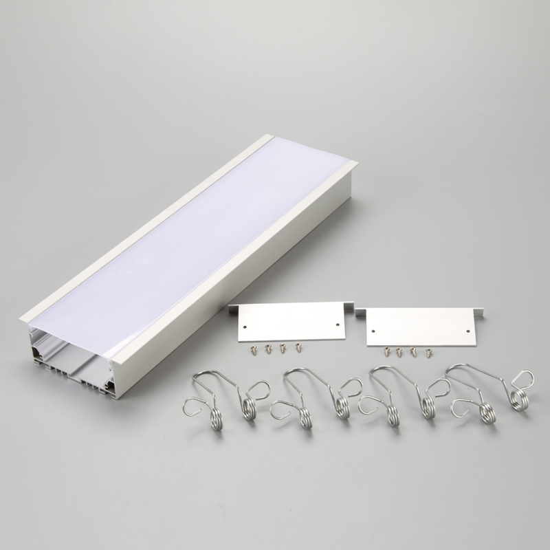 Profil en aluminium encastré à LED de 0.5m 1m 2m 3m pour application de bandes lumineuses à LED