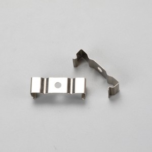 Profilé LED en aluminium avec embouts de protection en PC et clips de fixation pour bande LED