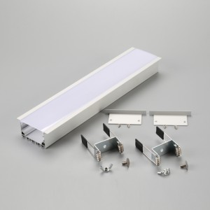 Cadre en aluminium anodisé de bande de LED de canal en U extrudé noir argenté de vente chaude