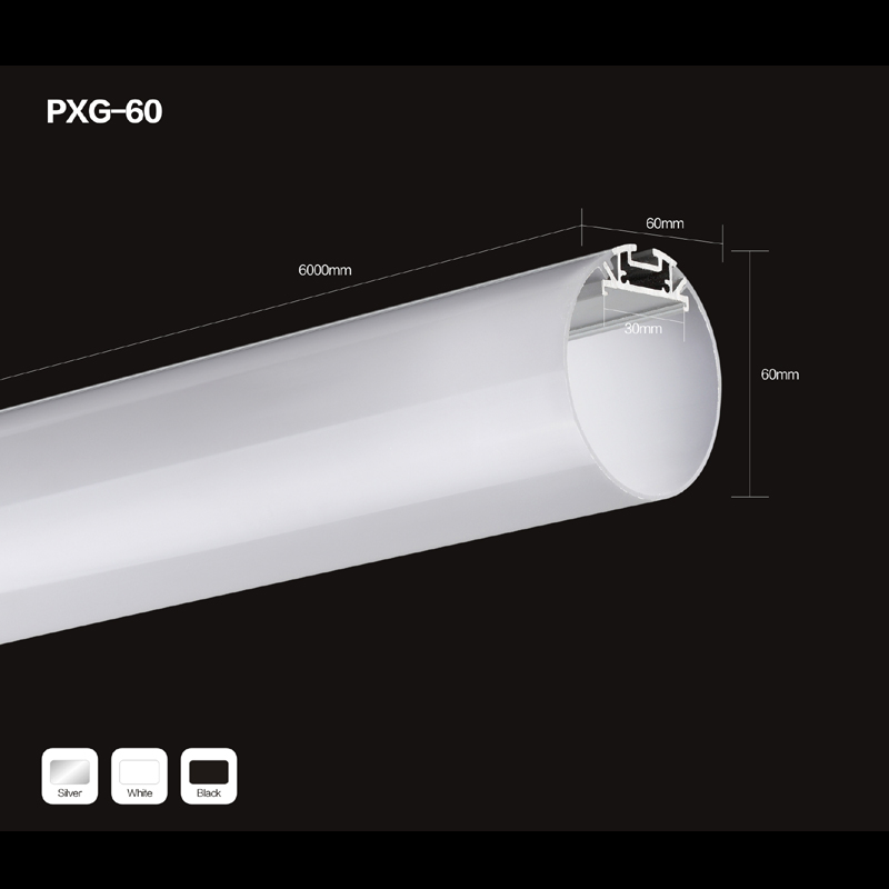 Profilé en aluminium rond en aluminium de la Chine en gros pour la bande de LED