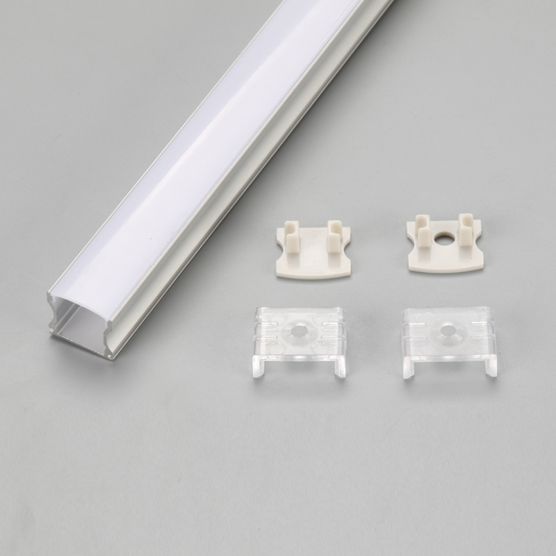 Profilé aluminium flexible en aluminium Alu pour armoire, bande en aluminium extrudé en aluminium Barre lumineuse linéaire montée en surface du profilé LED