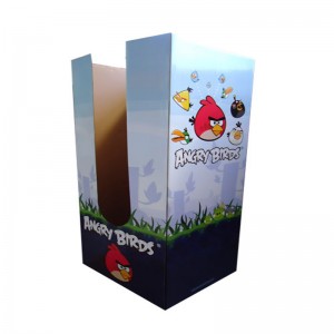 Présentoir fait sur commande de carton, support d'affichage de carton ondulé, unité d'étagère d'affichage de plancher