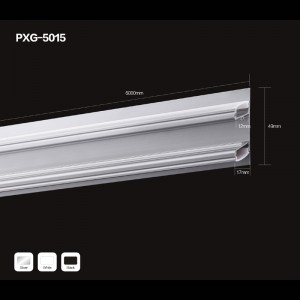 Couverture de diffuseur polie par PC carré à profilé en aluminium pour éclairage linéaire à LED