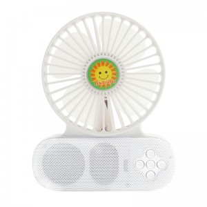 été de refroidissement mini ventilateur bluetooth haut-parleur avec usb / batterie