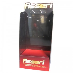 Double étagère d'affichage latérale matérielle en papier adaptée aux besoins du client pour le film de téléphone portable