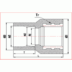 UPVC REDUCTEUR FILETÉ DE CUIVRE
