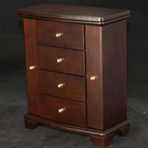 Boîte à bijoux en bois fini Java