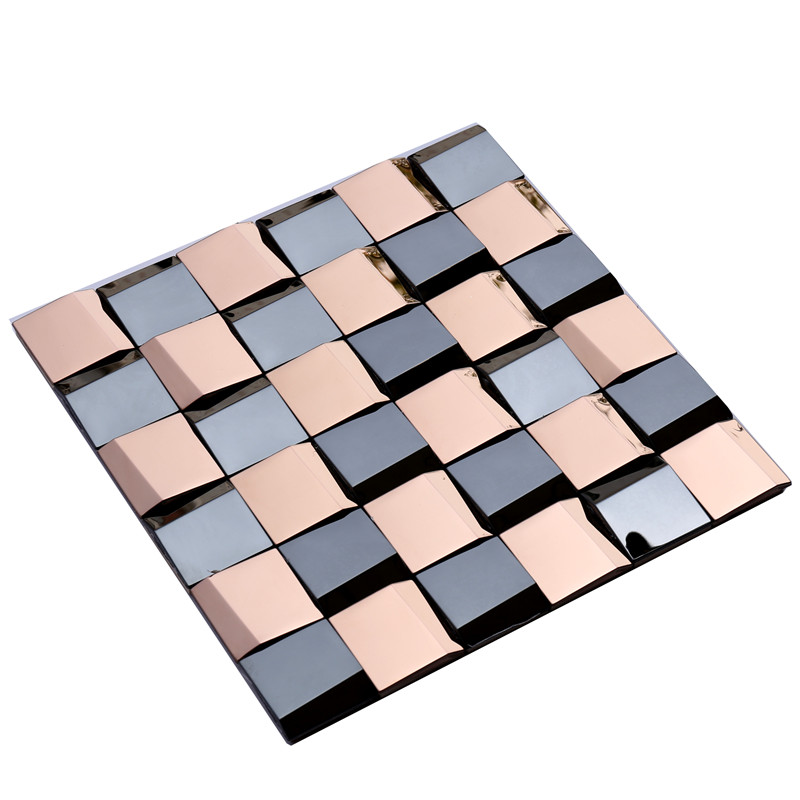 Tuiles de mosaïque tridimensionnelles colorées pour la décoration HSW-18188