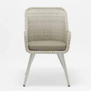 mobilier d'extérieur en rotin d'aluminium table rectangulaire avec 6 chaises