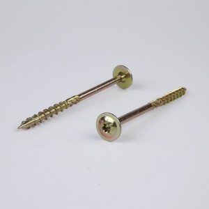 vis de construction en bois à tête de wafer M8 X 300 ， TORX à empreinte trempée