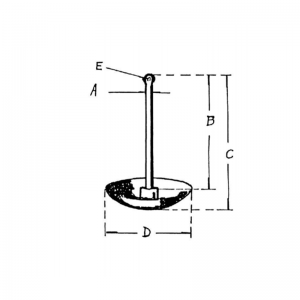 Ancre de champignon grande amarre peinte rouge