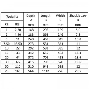 Ancre Bruce galvanisée pour bateau