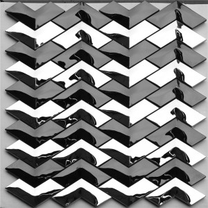 Tuile ondulée en forme de V Fishbone pour la décoration murale HSW18012