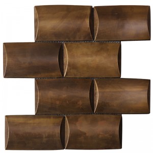 Carreaux de mosaïque vintage en cuivre pour décor de hall d'entrée HSW18126