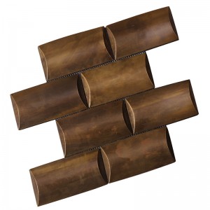 Carreaux de mosaïque vintage en cuivre pour décor de hall d'entrée HSW18126