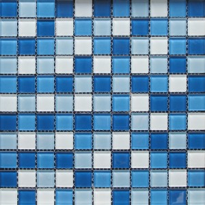 Bleu bon marché tuile de piscine bon marché de mosaïque en verre en cristal de prix concurrentiel