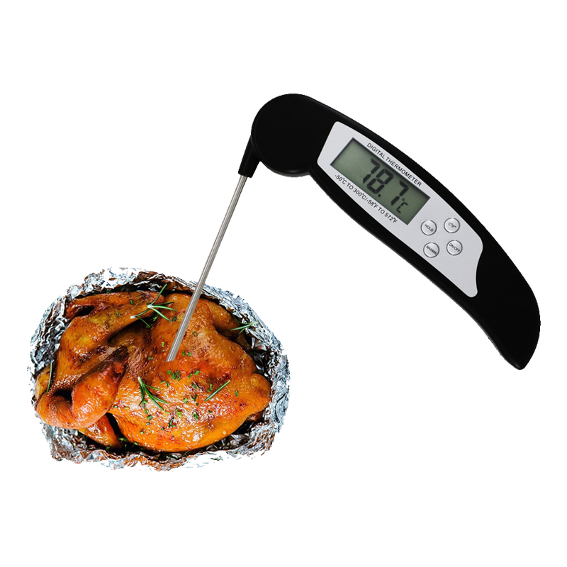 Thermomètre électronique pliant de cuisine de sonde de sonde alimentaire d'acier inoxydable d'approvisionnement en usine
