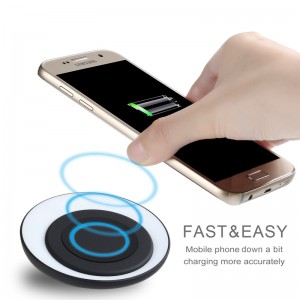 KPS-9503HC OEM chargeur innovant sans fil Qi de cuvette 10W rapide avec led