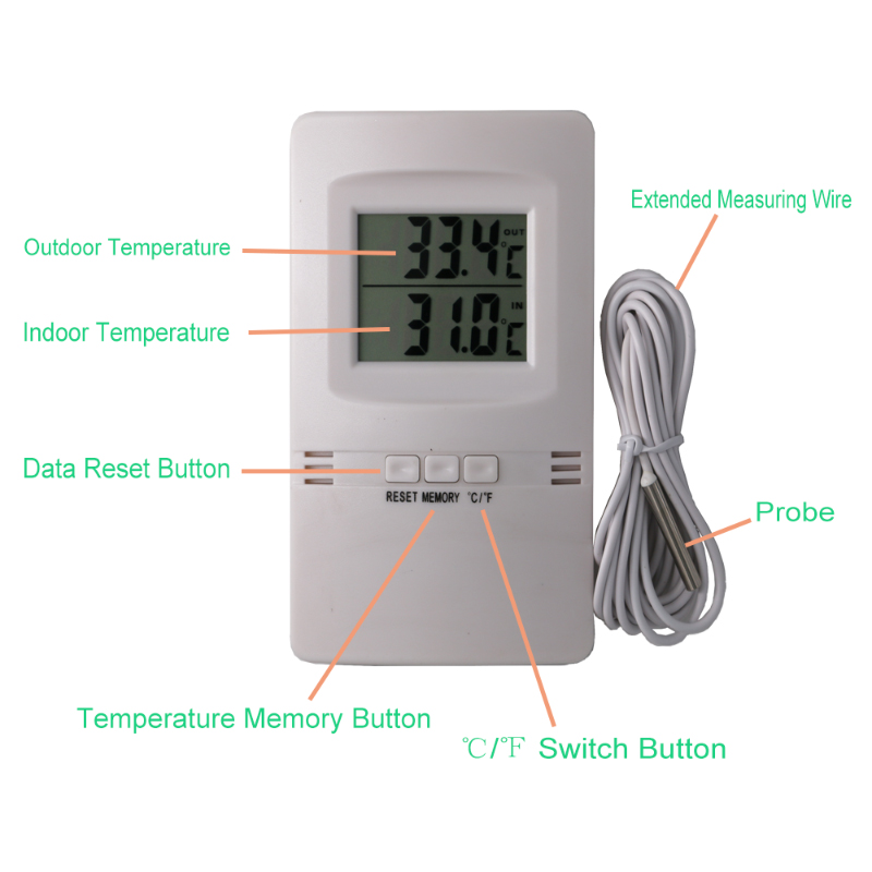 Thermomètre d'extérieur d'intérieur chaud d'essai de catégorie de température de vente