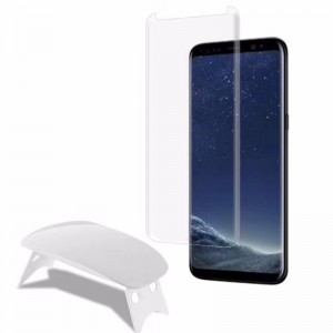 Samsung S9 film trempé colle UV surface film adhésif trempé colle liquide UV