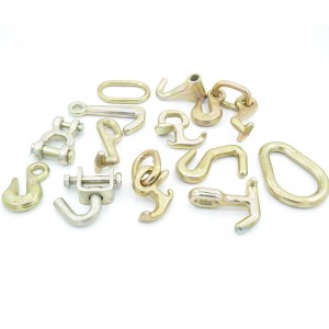 Crochet forgé du bout des doigts jaune plaqué