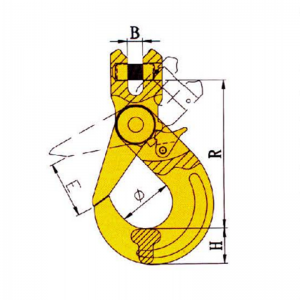 G80 Crochet autobloquant de chape de sécurité peint