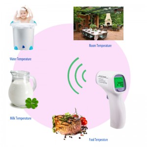 Thermomètre frontal infrarouge mesurant les modifications du corps de bébé