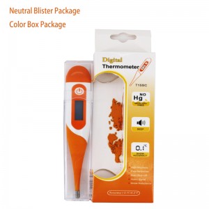 Thermomètre électronique médical température orale 30 secondes, lecture facile Thermomètre précis et rectal avec indicateur de fièvre
