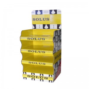 Support présentoir en carton avec logo personnalisé de 4 niveaux