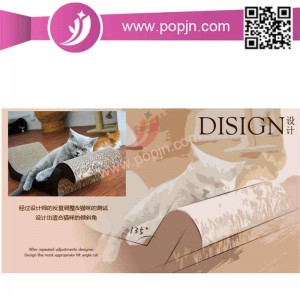 Grattoir de chat en carton ondulé rouge de forme mignonne durable