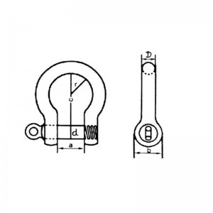 Grande manille galvanisée de type européen
