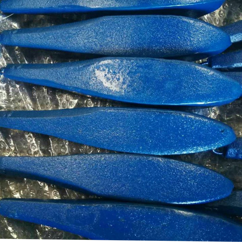 Bac à pêche en fonte peint en bleu